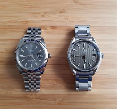 rolex datejust vs omega|aqua terra vs datejust.